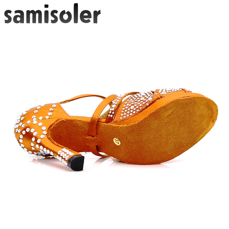 SamisolerDance/Обувь для латинских танцев на высоком каблуке и платформе обувь из