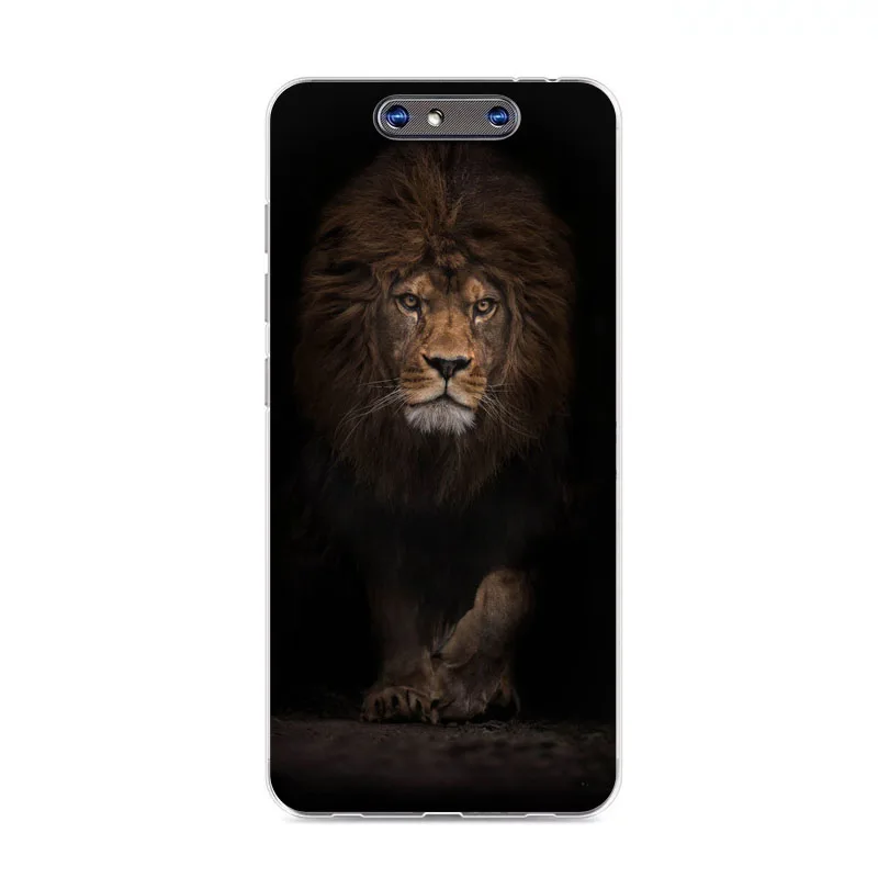 Zte blade v8 Чехол, силиконовый tigon живопись животного Мягкий ТПУ задняя крышка для Zte blade v8 защитный чехол для телефона s оболочка