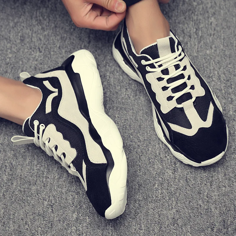 Для мужчин обувь 2019 Весенняя Новинка кожаные кроссовки дышащие низкие