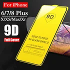 Защитное стекло 9D для iPhone X XR XS MAX, Защита экрана для iphone 6 6S 7 8 Plus, закаленное стекло