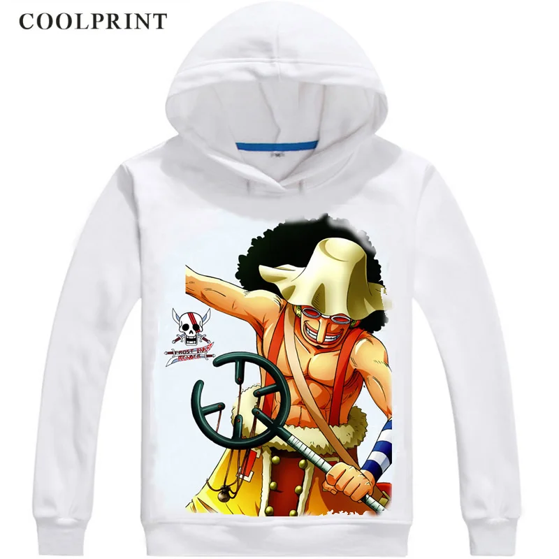 COOLPRINT ONE PIECE Hoodies Anime Hoodie Manga Wan Pisu Straw Hat Pirates Usopp Sogeking King Snipers Usoppu Cosplay Sweatshirts images - 6