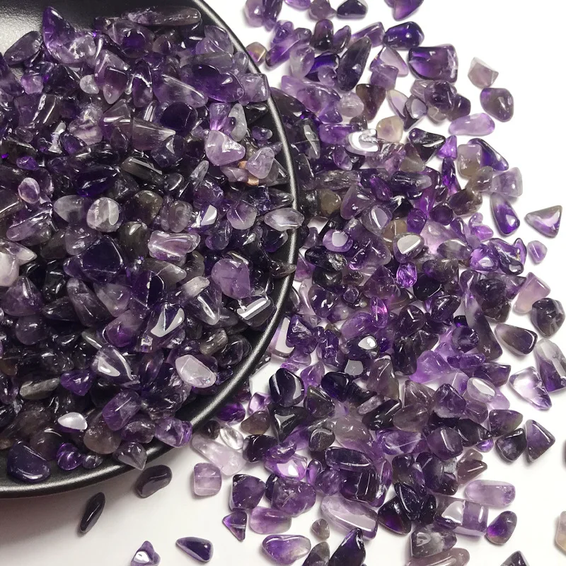 2 размера Натуральный Аметист Кристалл щебень Исцеление Рейки неправильной
