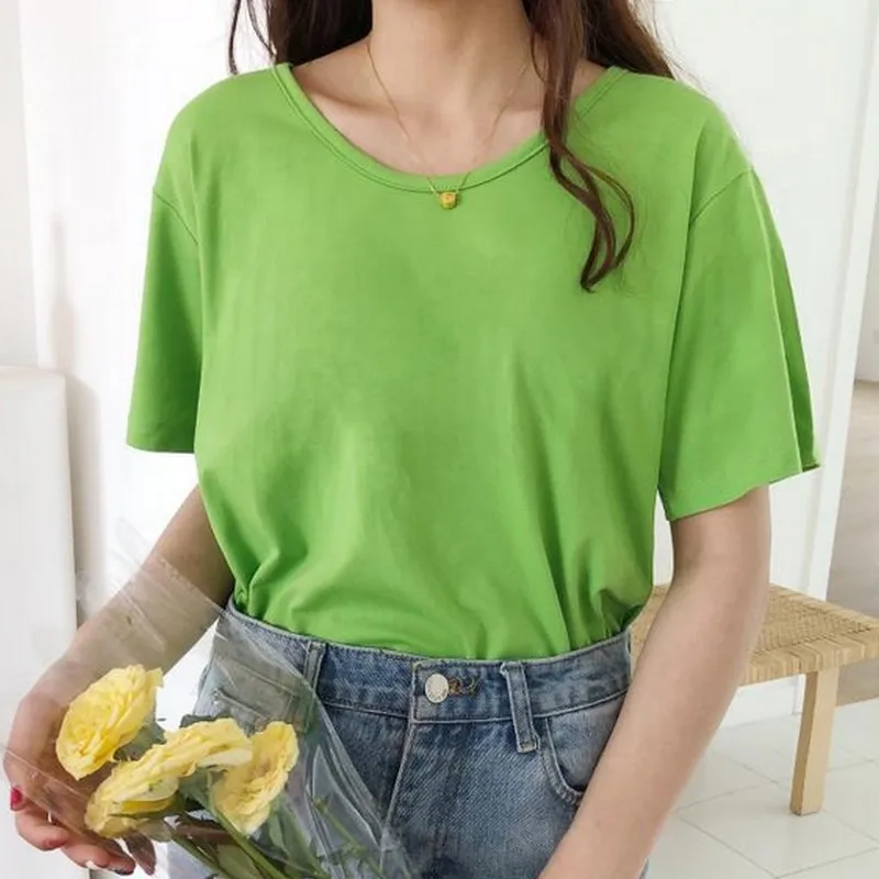 2019 Harajuku BF новая летняя женская футболка с круглым вырезом свободная повседневная