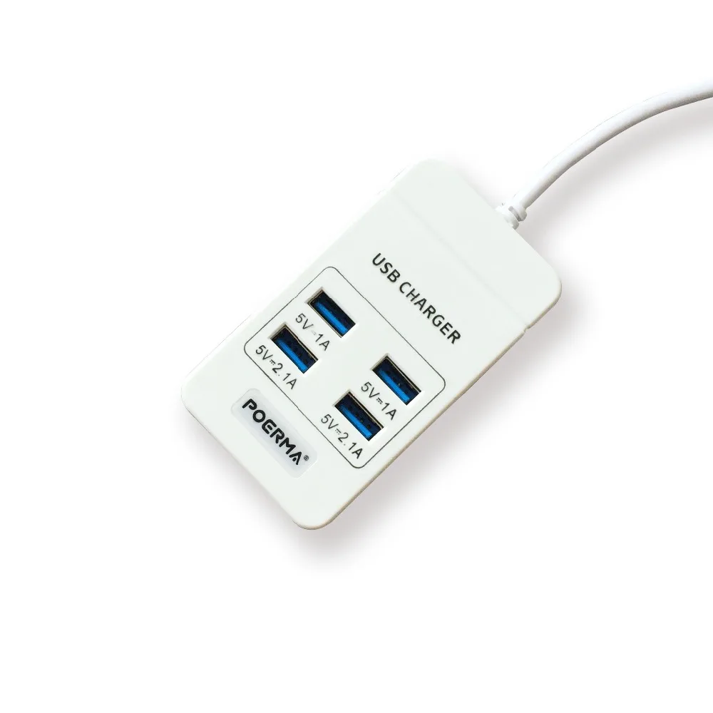 Портативный переходник 4 USB Смарт розетка для домашней электронной Мощность газа
