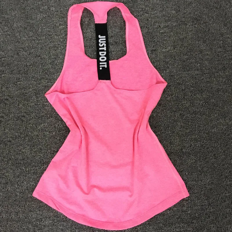 Summer Sexy Sports T Shirt Women Tank Top Fitness Workout Tops Gyming Sleeveless Quick Drying Vest Tee Jerseys Bralette | Спорт и