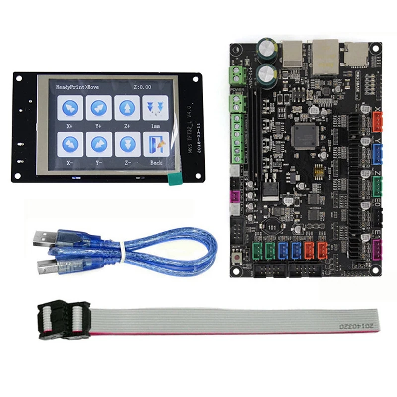 MKS base 3D принтер 32 бит PCB SBASE V1.3 + TFT32 3 2 ''LCD сенсорный дисплей|3D принтеры| |