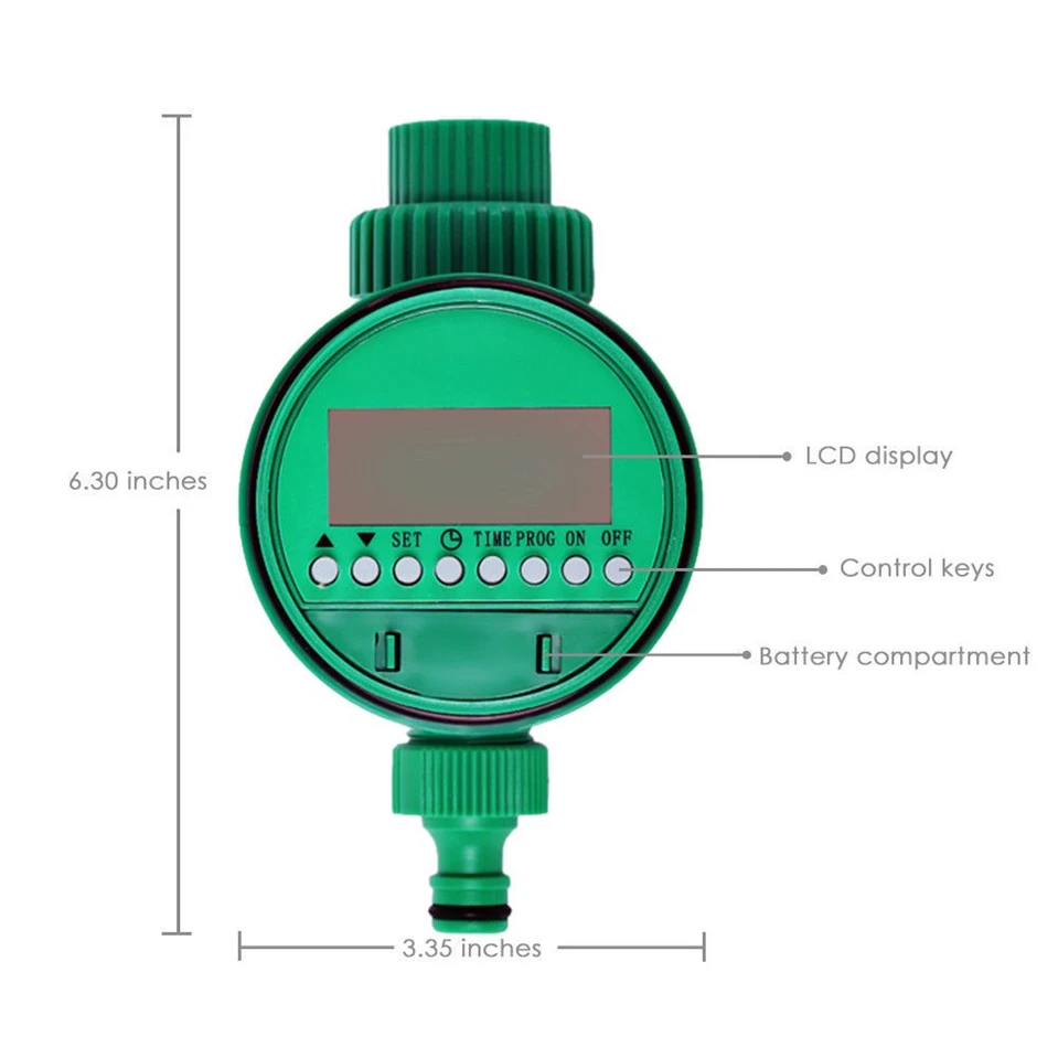 LCD Display Automatic Electronic Water Timer Garden Irrigation Controller Solenoid Valve Digital Intelligence Watering System | Дом и сад