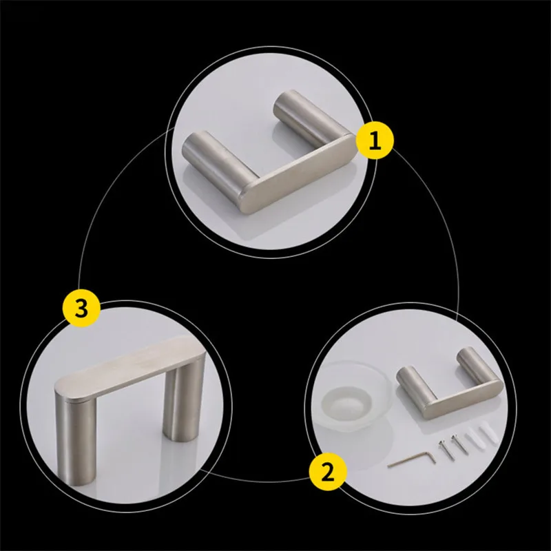 LIUYUE Bathroom Toothbrush Holder Chrome Stainless Steel Mirror Polished Square Toothbrush Cup Holder Hardware Accessories