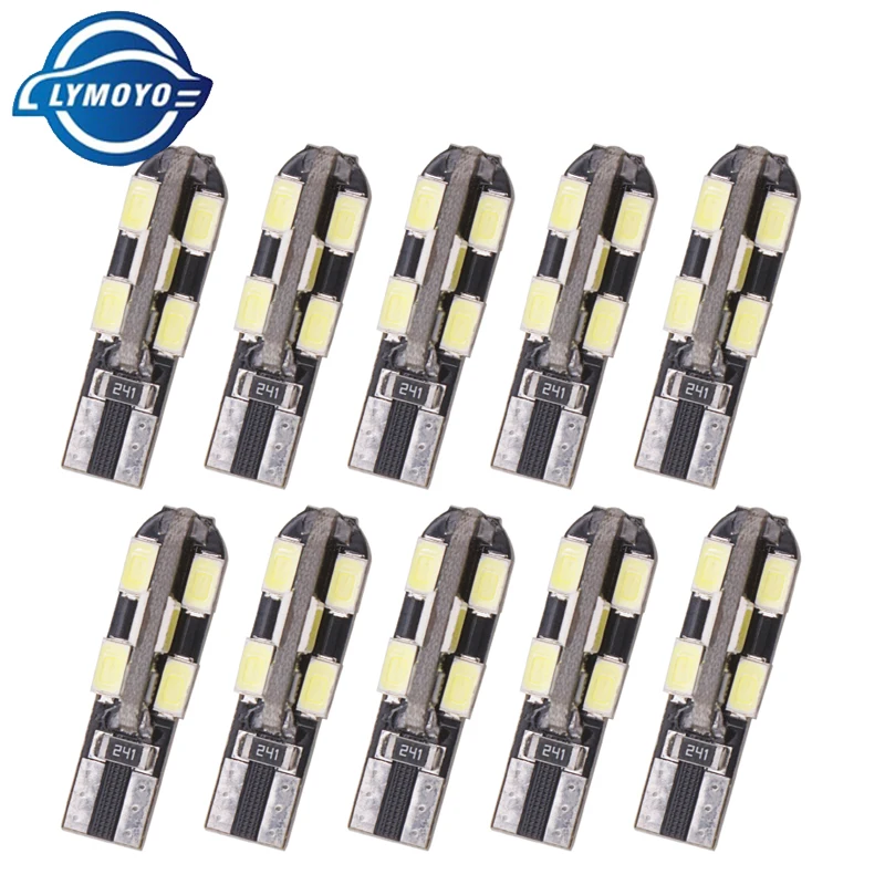 

10 шт., Автомобильные светодиодные лампы T10 w5w 10SMD 5630