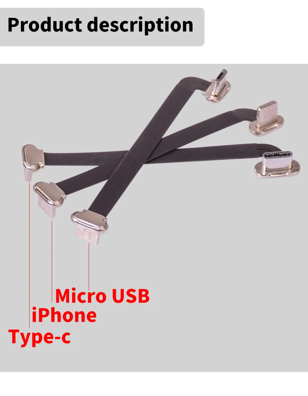 75 мм Мини бесшовный гладкий 4 зарядный кабель type C кабель/iphone кабель/Micro USB кабель для Zhiyun Smooth 4 Smooth 3 samsung