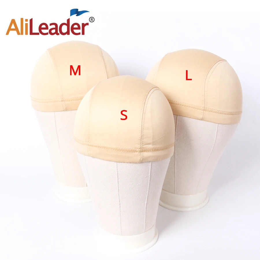 AliLeader L/M/S дешевые упругие сетки купол парик крышка для изготовления человеческих волос парики бежевый черный сетка спандекс Glueless Hairnets парик Лайнер
