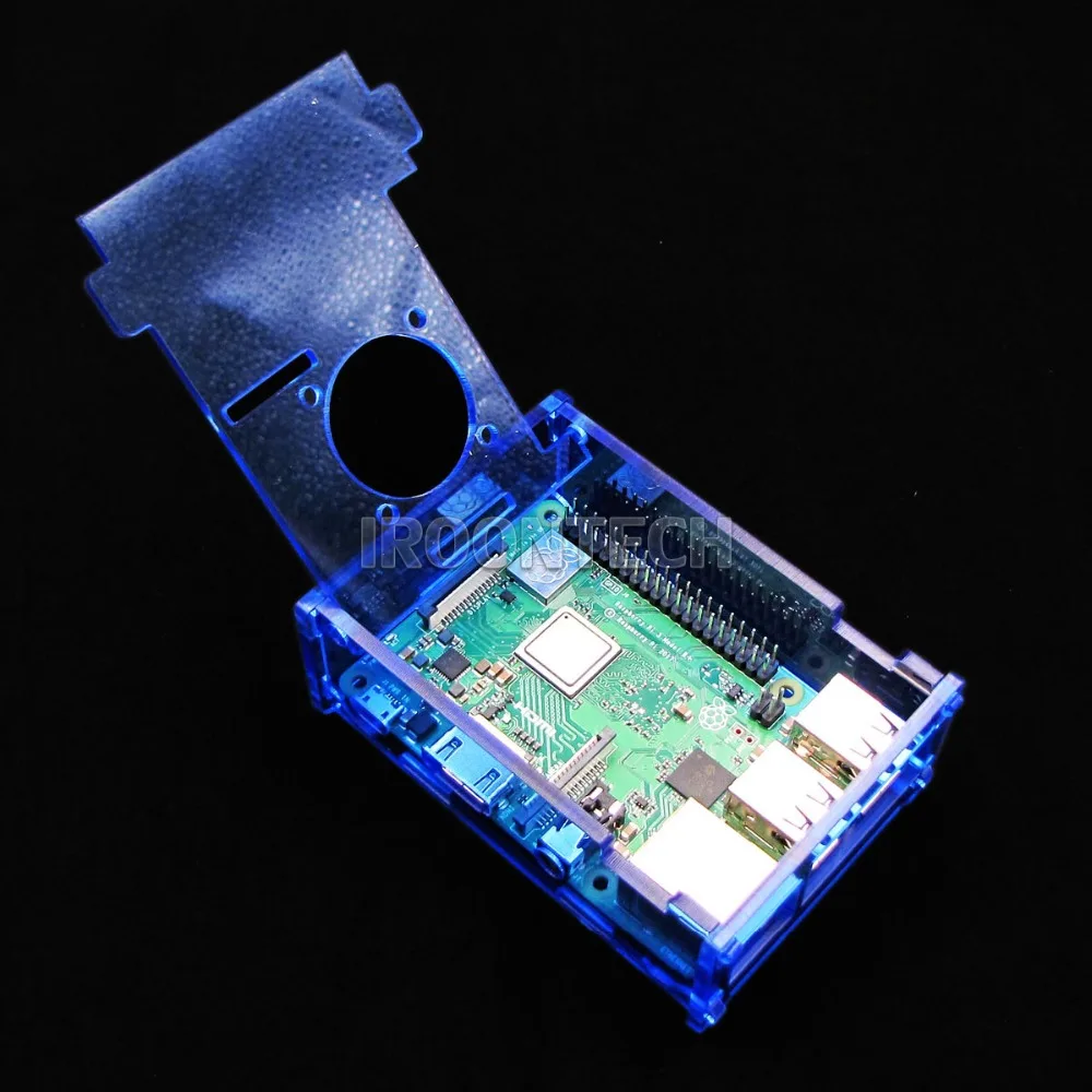 Чехол C2: Raspberry PI 3 Модель B синий прозрачный акриловый чехол Корпус коробки для 2 и +