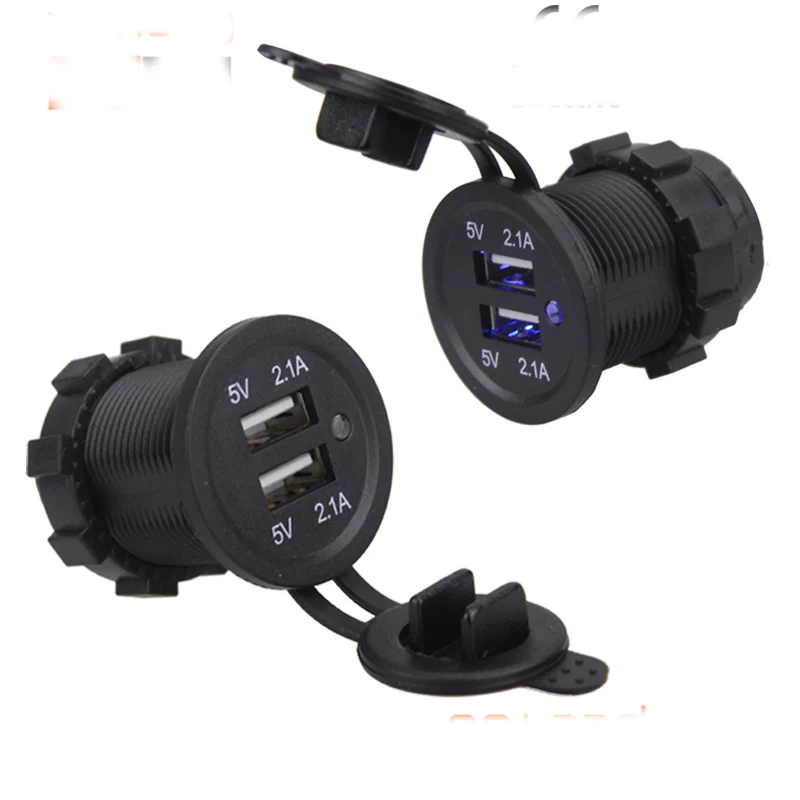 4.2A 12В-24В модифицированное водонепроницаемое двойное USB зарядное устройство YC1
