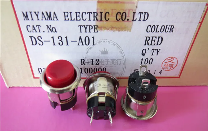 Оригинальный новый 100% DS 131 кнопочный переключатель сброса 2 контактный Круглый
