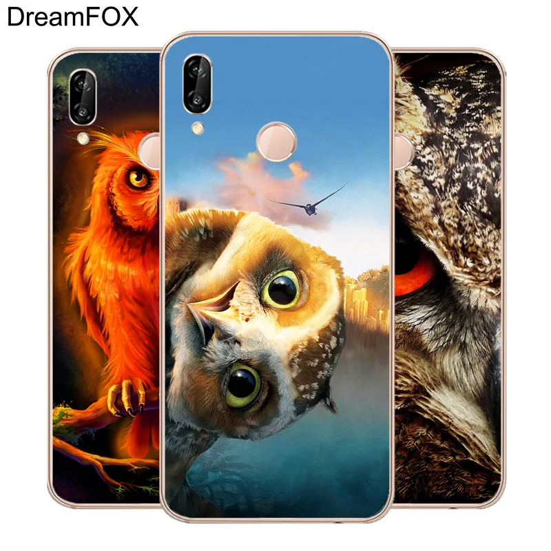 DREAMFOX N168 в мультяшном стиле Сова Мягкий ТПУ силиконовый чехол для Huawei Honor 6a 6C 7X9 10 P20