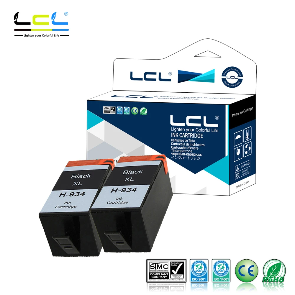 LCL 934XL 934 XL (2-Pack Black) Ink Cartridge Compatible for HP Officejet Pro 6830 6230 6815 6835 6812 6820 6220 Printers | Компьютеры и