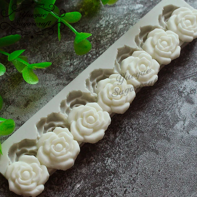 Yueyue Sugarcraft силиконовая форма в виде цветка розы помадка форма для украшения торта инструменты форма для шоколадной мастики выпечки
