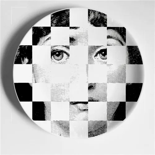 Rosenthal Piero fornasetti таблички черный/белый иллюстрации висит блюда по производству образцов/дома/отеля Декор Кавальери уход за кожей лица керамические изделия - Цвет: 21