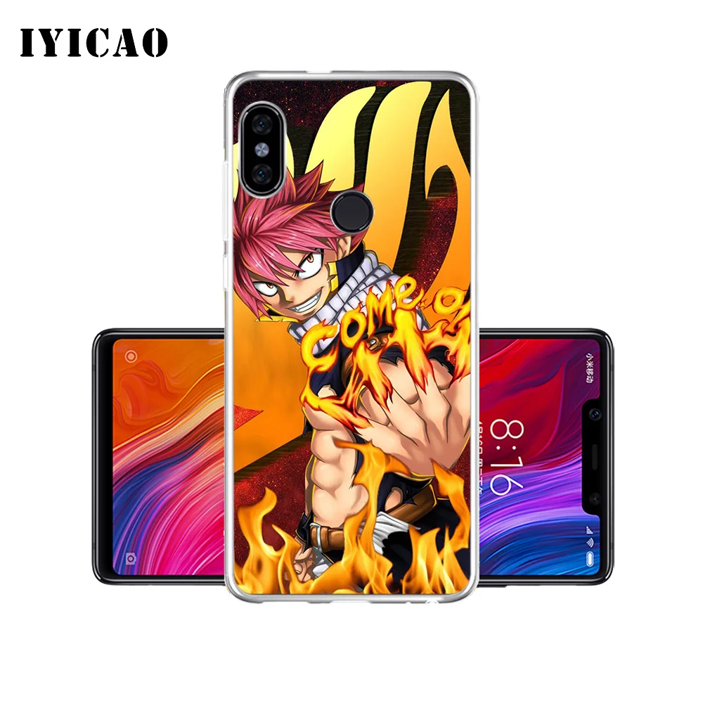 Мягкий силиконовый чехол для телефона IYICAO Natsu Dragneel Fairy Tail Xiaomi Mi 9 8 SE 6 A1 A2 Lite F1 MIX2S MIX3
