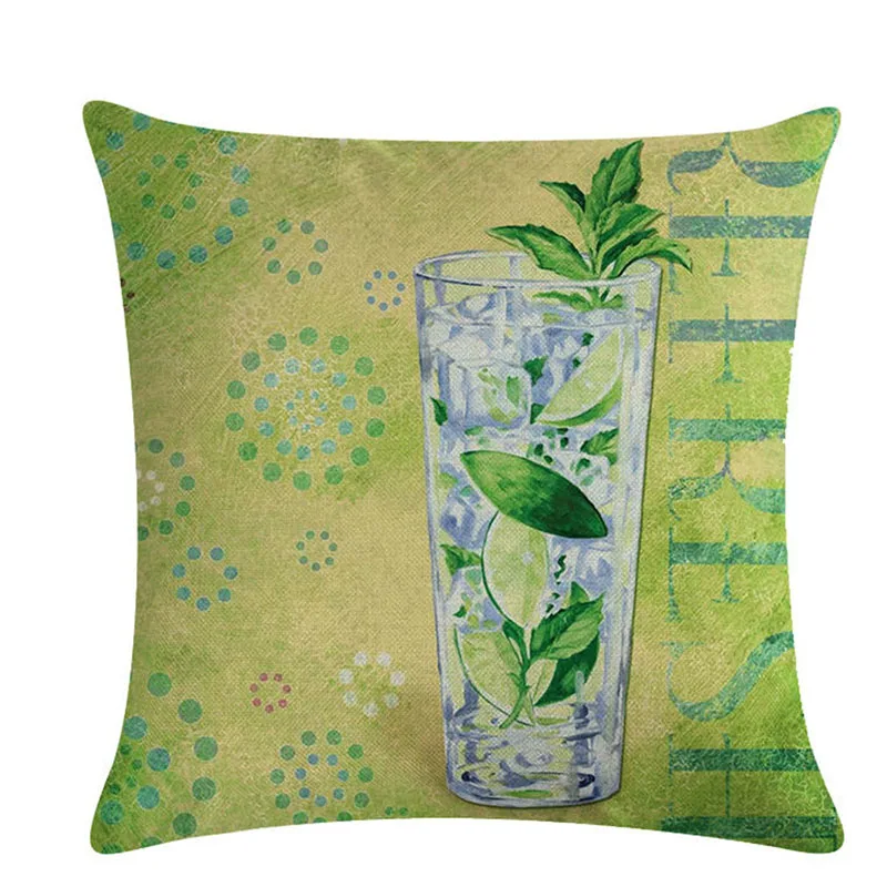 Стеклянная чашка для вина с рисунком домашний наволочка текстиль летняя льняная