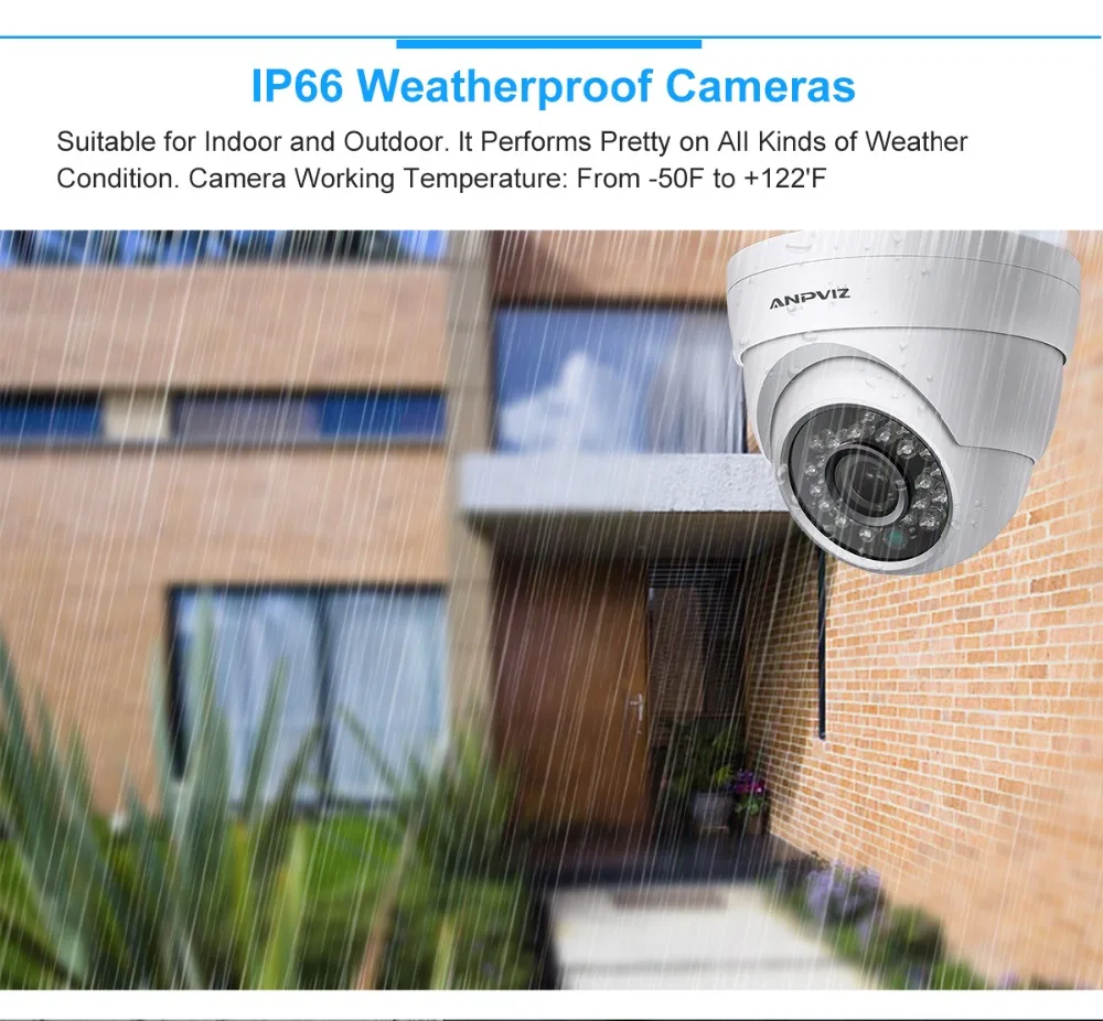Anpviz 2 K открытый видео камера видеонаблюдения ONVIF 4MP PoE безопасности IP Камера башни