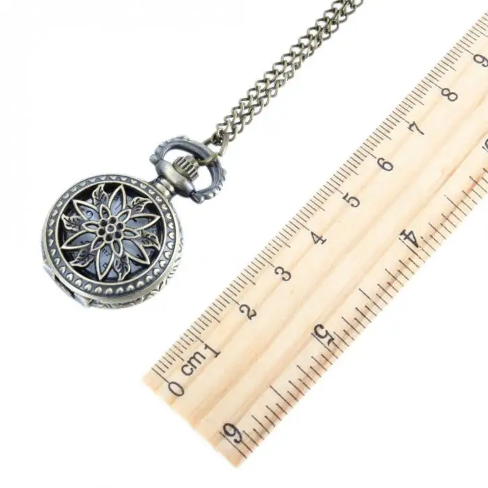 Модные Винтажные женские карманные часы, сплав, Ретро стиль, полые цветы, подвеска, цепочка-ожерелье под свитер, часы для девушек, подарок LL@ 17