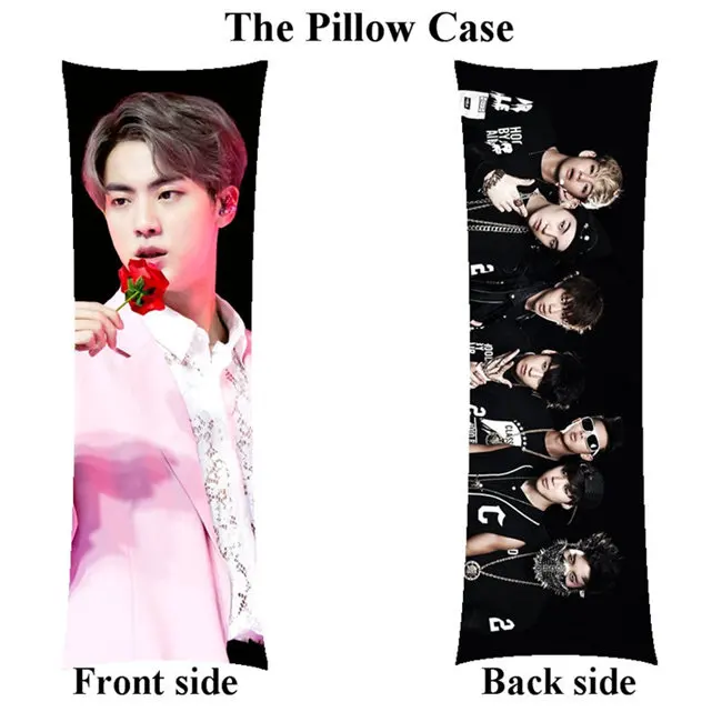pillowcase Bangtan чехол для подушки для мальчиков Jin JungKook домашний длинный Чехол для подушки на заказ на день рождения - Цвет: pillowcase