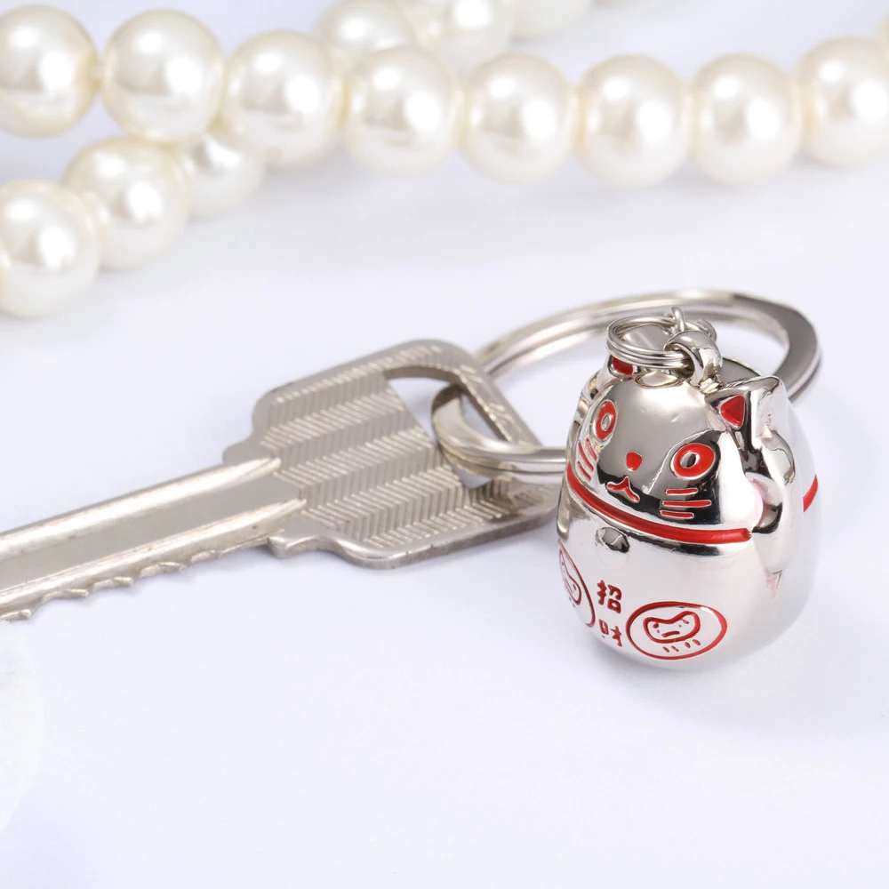 10 шт./лот оптовая продажа для магазина брелок ключей в виде животных 3d Lucky Fortune кот