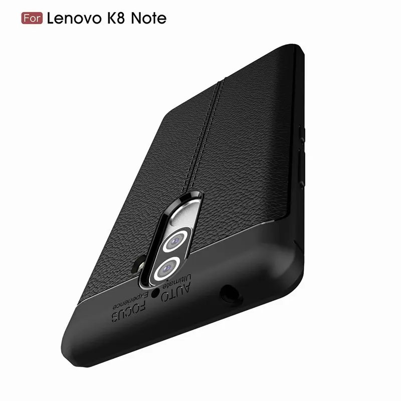 Scratch Resistant Litchi pattern Soft ShockAbsorption TPU case Protection Cover for lenovo K8 note |
