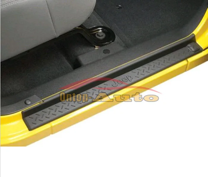 Черные защитные накладки на пороги из АБС-пластика для Jeep Wrangler Unlimited JK 2 Door 2007-2015 |
