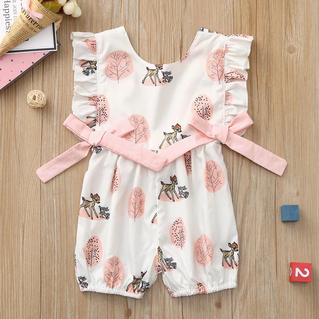 ARLONEET Newborn Infant Baby Girl Boy Bow Cartoon Deer Romper Jumpsuit Clothes Outfits Girls Rompers&ampClothing P35 | Мать и ребенок