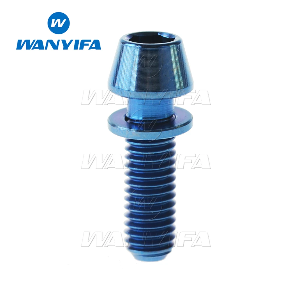 Титановый "Wanyifa" болты M5x 16 18 20 мм конической головкой шурупы с шайбой для велосипедные кронштейны