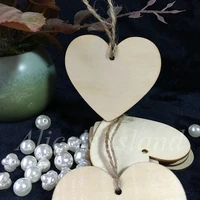 150pcslot 6 5cm wooden heart with holes party decoration accessories scrapbooking diy wedding accessories