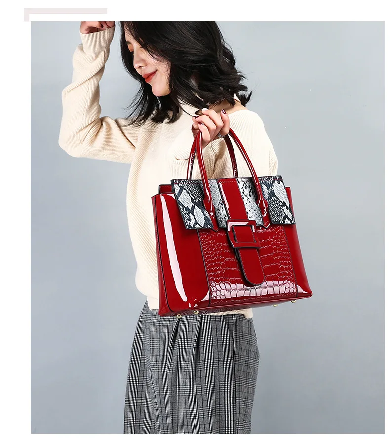 WALLET FOR FREE Brand New Fashion Crocodile pattern Women Shoulder Bags Handbag PU Leather Female Bag Ladies Hand Bags Sac