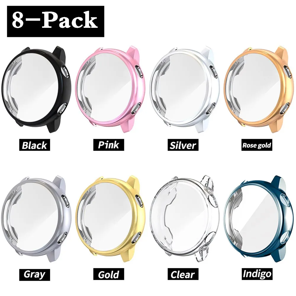 8-Pack 4 шт. в упаковке, чехол для samsung galaxy watch, активный Чехол, бампер, аксессуары, протектор, полое покрытие, мягкий ТПУ, защитный чехол для экрана - Цвет: 8-Pack
