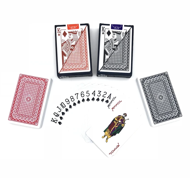 2Set/Lot Pattern Baccarat Texas Hold'em Plastic Playing Cards Waterproof Poker Cards Pokerstar Board Game 2.28*3.46inch qenueson