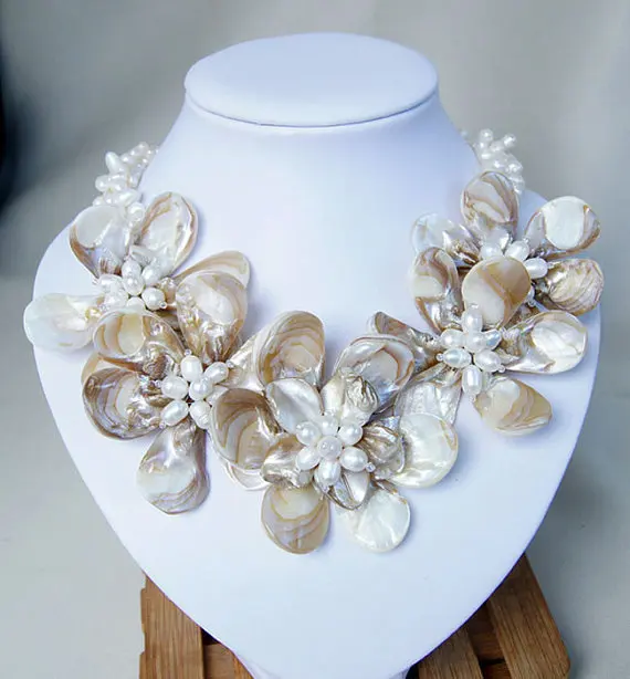 Новое Колье бисероплетение нагрудник массивное ожерелье из бисера жемчужное