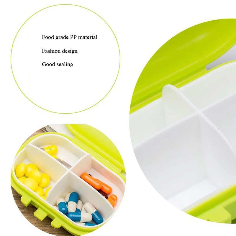 Милый 4 сетки Мини Дорожный Чехол для таблеток s разветвитель планшет капсульный