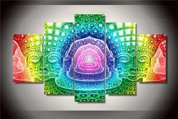 Hd печатные Psychedelic статуи картина холст печать декор комнаты плакат Бесплатная