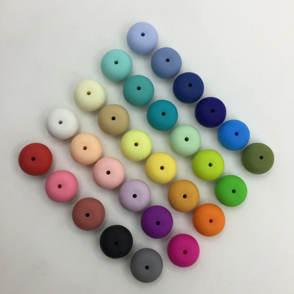 Новые силиконовые бусины abacus, 50 шт. Силиконовые Прорезыватели для зубов, набор из бисера DIY Силиконовое ожерелье, Детская силиконовая форма жевательные бусины