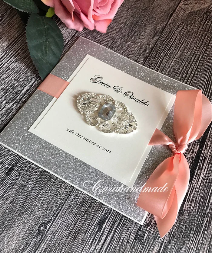 Романтическое блестящее Свадебное приглашение на заказ CA0788|invitations|invitation wedding |