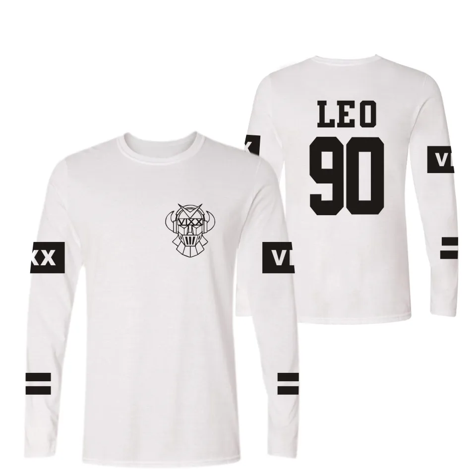 Kpop Vixx t shirt With Long Sleeve New VIXX colthes For Women Men cotton t-shirt Tshirt Logo Black White Color Plus Size | Мужская