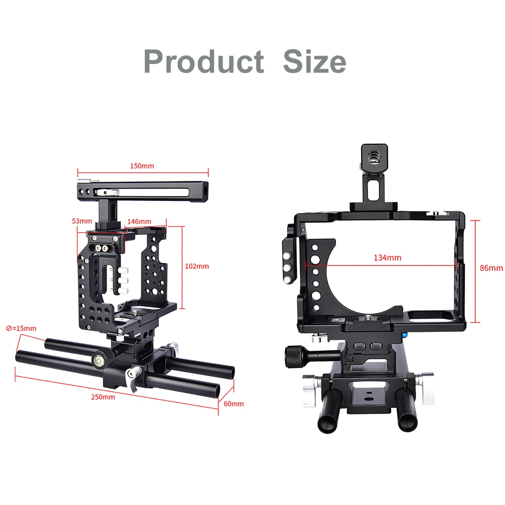 A7 Камера клетка профессиональная ручка DSLR Rig Стабилизатор видеокамеры для sony Альфа A7 A7II A7III A7K A7S2 A7R2 A7R3 A7X