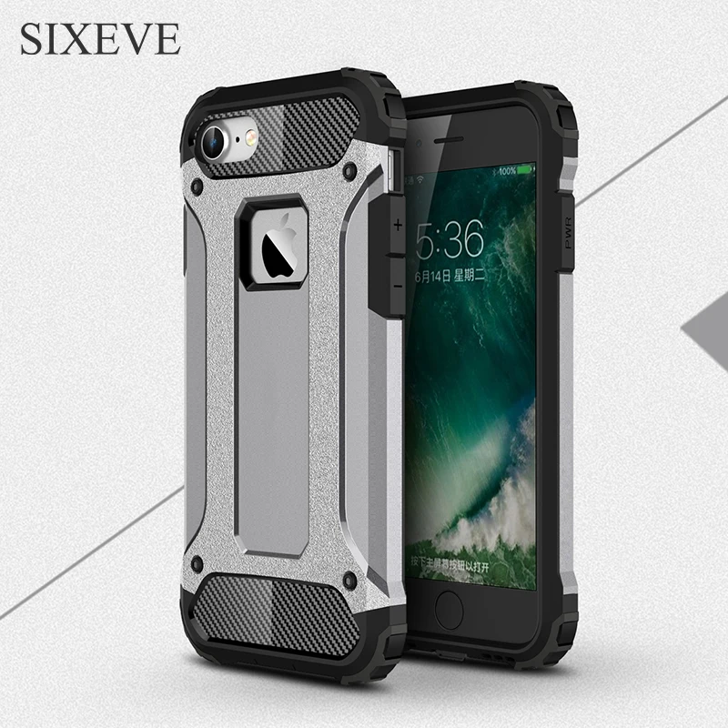 Сверхмощный защиты armor чехол для телефона iPhone 6 S 7 8 Plus X 5S SE 5 плюс ударопрочный