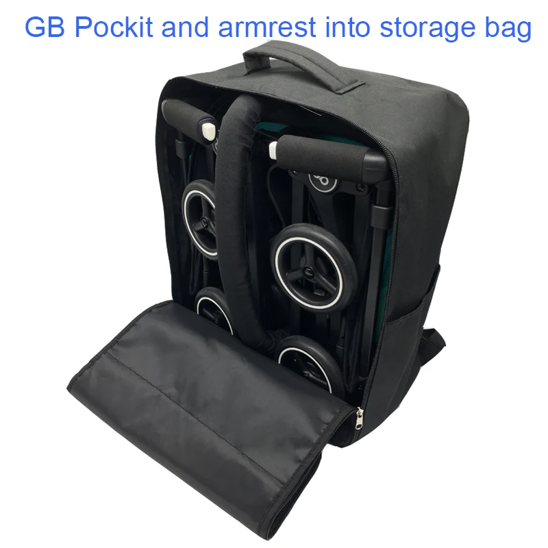 Аксессуары для детской коляски, дорожная сумка и подлокотник для GB pockit plus, рюкзак, сумка для хранения, бампер для Goodbaby, Pockit