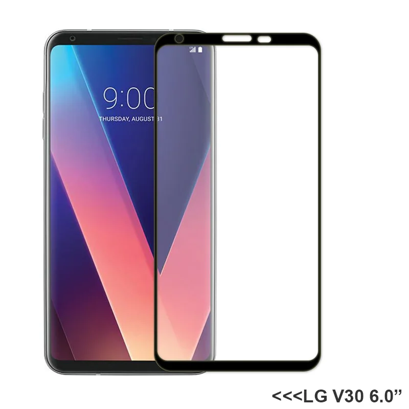 XSDTS Tempered Glass For LG V20 V30 V40 V50 ThinQ W10 W30 Full Cover Screen Protector Explosion Proof Protective Film | Мобильные