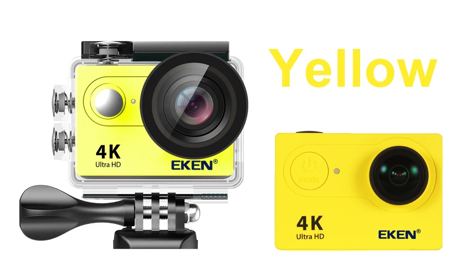 Оригинальная Экшн-камера eken H9R Ultra HD 4K WiFi с 2,4G пультом дистанционного управления 2," экраном 30 м водонепроницаемая Спортивная мини-камера