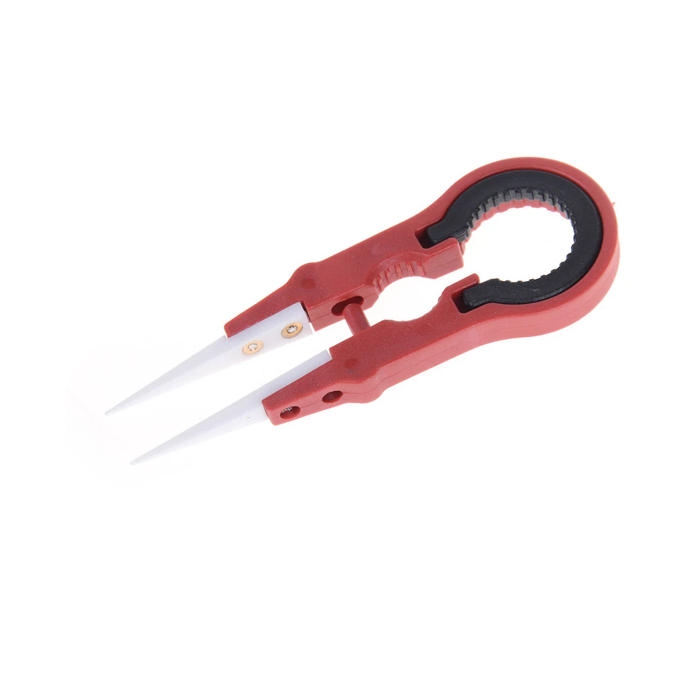 

1pcs Dismountable Ceramic Tipped Stainless Steel Tweezers Fine Pointed Tips Heat Resistant Tweezer