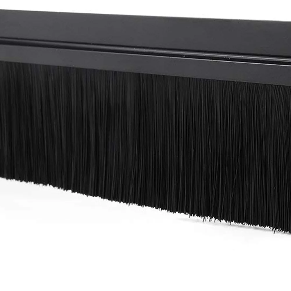1pcs New Style Door Bottom Scanning H-shaped Aluminum Alloy Base Brush Dust Elevator Black | Инструменты