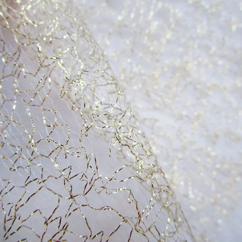 

Fashion Art Mesh Yarn Tulle Fabric Birthday Party Decor Restaurant Coffee Hotel Net fabric Home living Silver Gauze Mesh Cloth